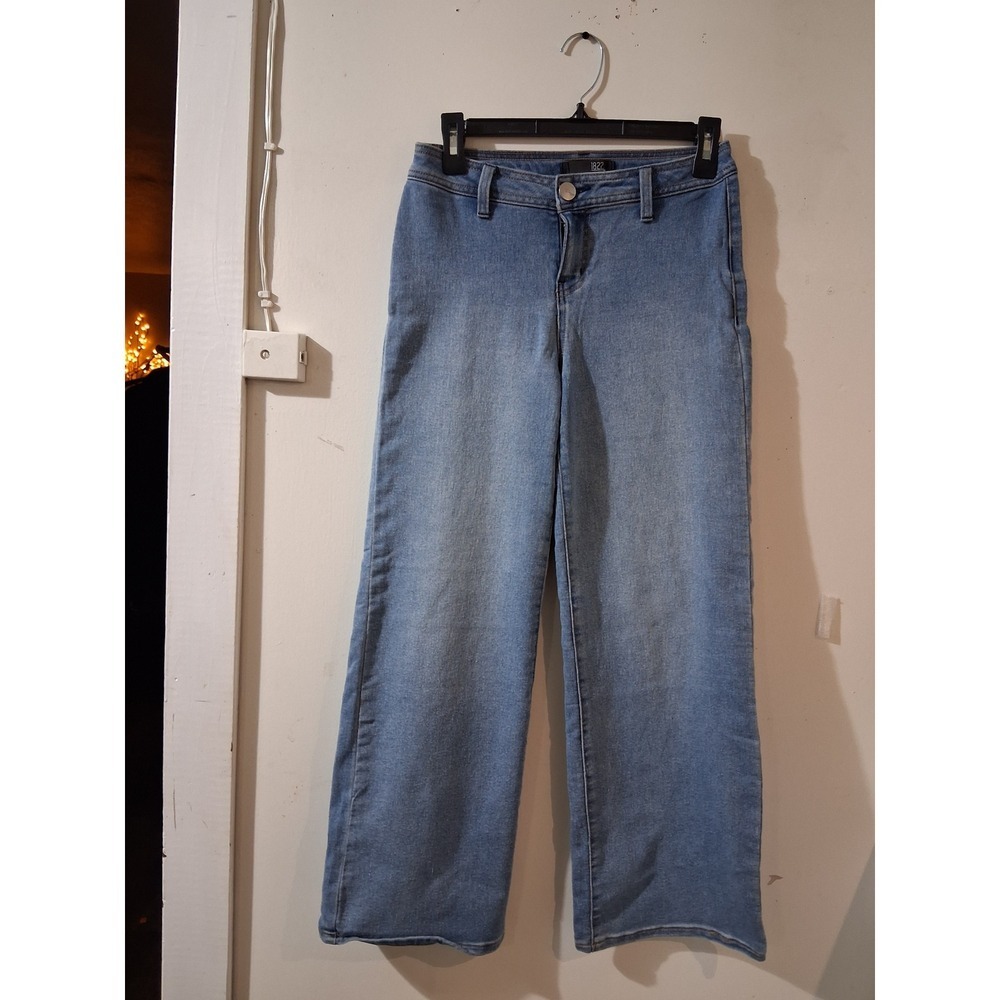 1822 Denim Womens Light Wash High Rise Wide Leg Jeans Blue Size 2